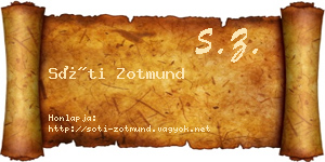 Sóti Zotmund névjegykártya